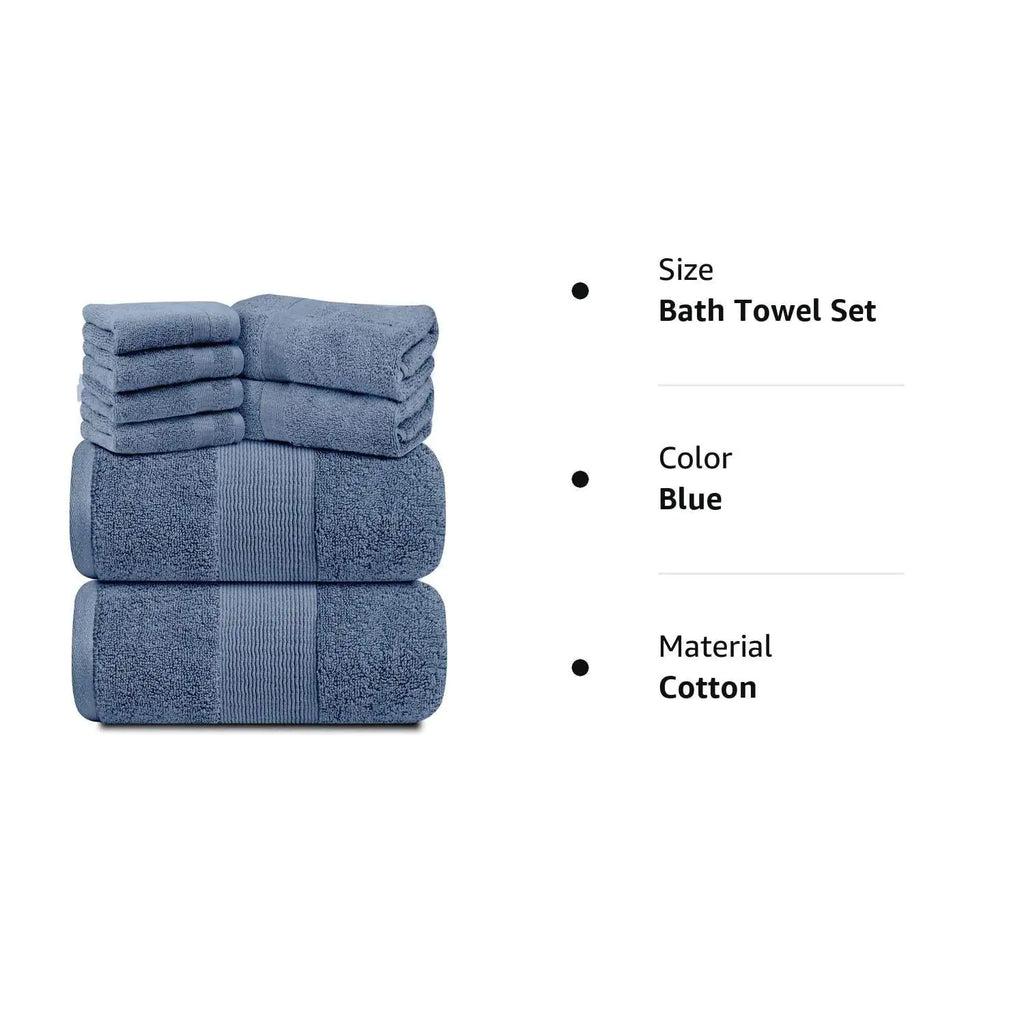 Resort Collection 8-Piece Cotton Towel Set