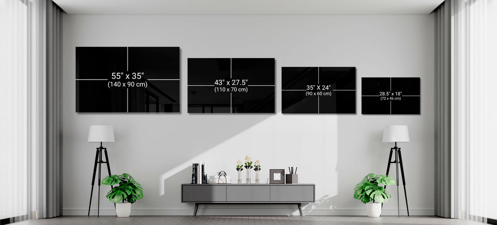100 Dollar Bill Glass Wall Art – Size Options