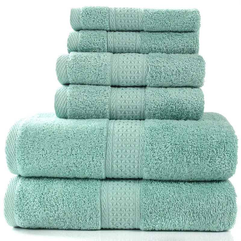 6-Piece Cotton Absorbent Bath Towel Set