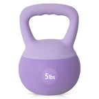 5 lb Soft Kettlebell – SogesPower Iron Sand Filled Fitness Weight (Purple)