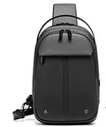 Men’s Oxford Crossbody Chest Bag – Black, 7 Styles